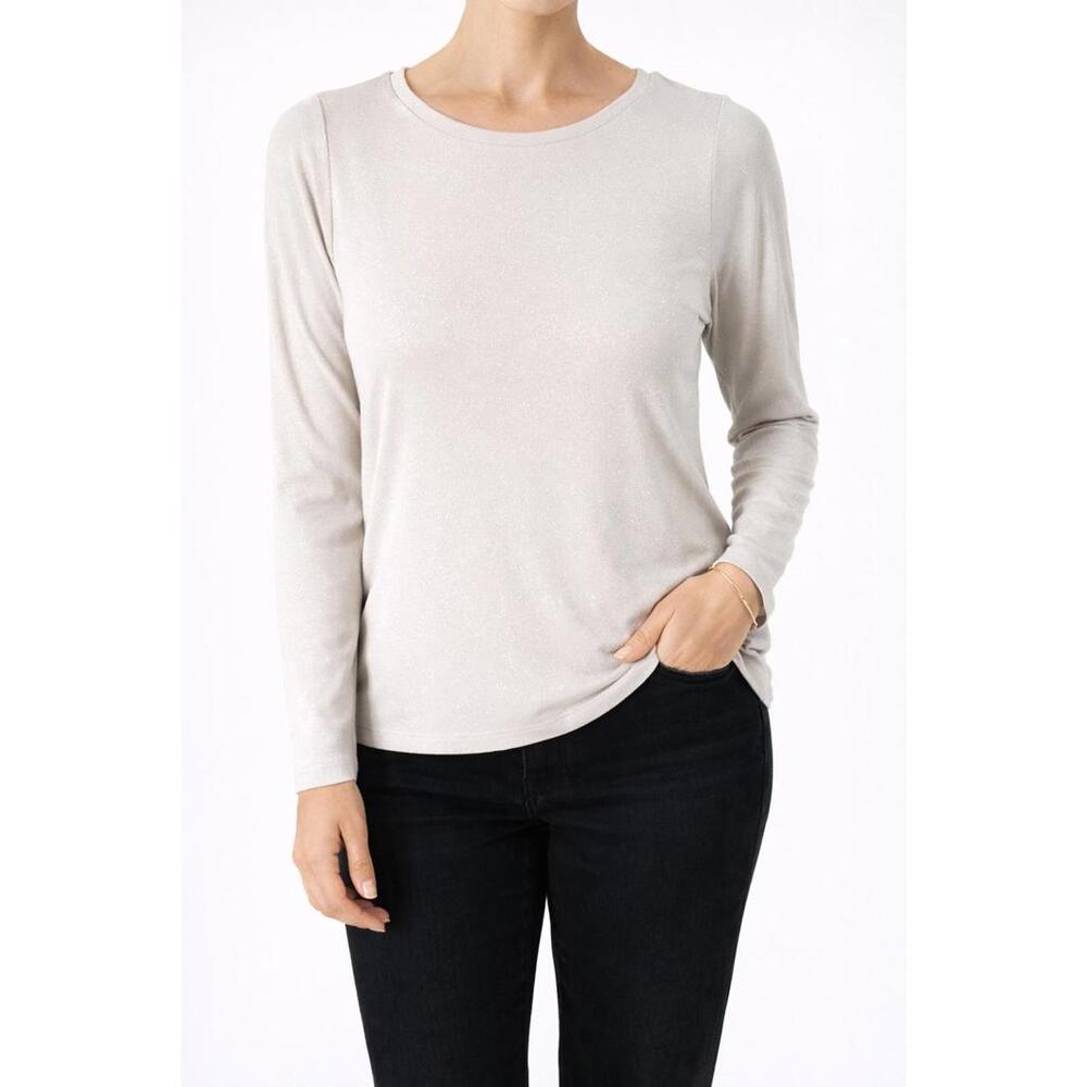 Colleen Lopez Women’s Ivory Long Sleeve Top Medium - Picture 1 of 6